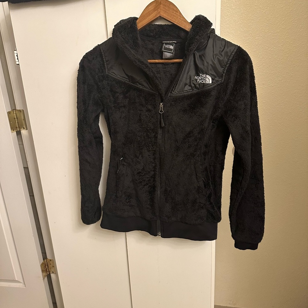 The North Face black hooded fleece size XS